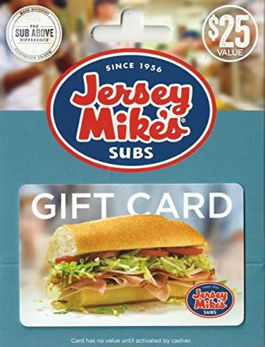 Jersey Mike'S Gift Card Balance